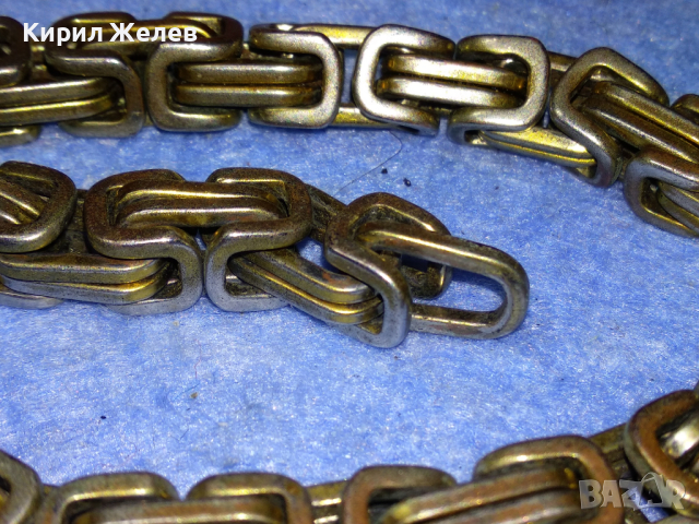 ВНУШИТЕЛЕН СТОМАНЕН ЛАНЕЦ НЕРЪЖДАЕМА БЛАГОРОДНА СТОМАНА ВИНТИДЖ ПЛЕТКА 44113, снимка 9 - Колиета, медальони, синджири - 44756258