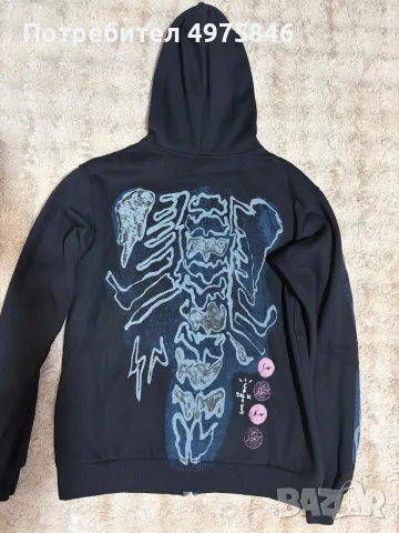 Travis Scott Cactus Jack Black Zip-Up Hoodie , снимка 2 - Суичъри - 56451857