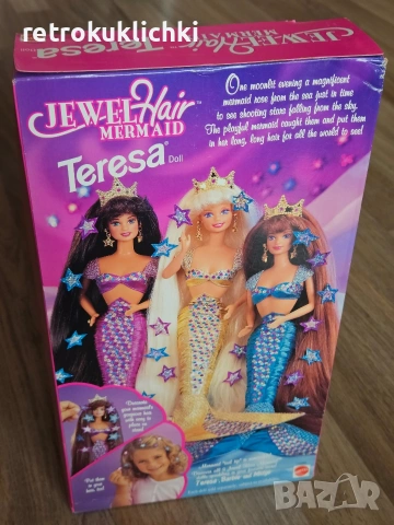 Barbie Jewel hair mermaid Teresa ретро кукла Барби, снимка 11 - Кукли - 53958788