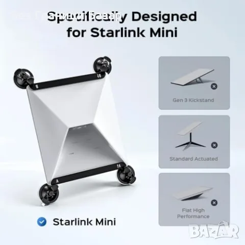 Нова Starlink Mini регулируема стойка вакуумна вендуза за кола прозорец кемпер, снимка 4 - Други стоки за дома - 56196420