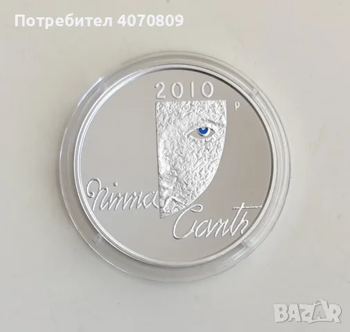 10 евро 2010г. Финландия Минна Кант сребро 925/1000