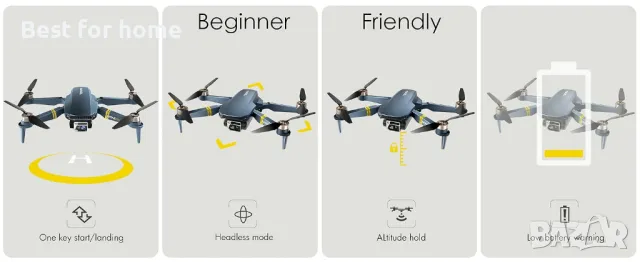 Дрон WiFi 4K HD камера CHUBORY F89, снимка 8 - Дронове и аксесоари - 49240402