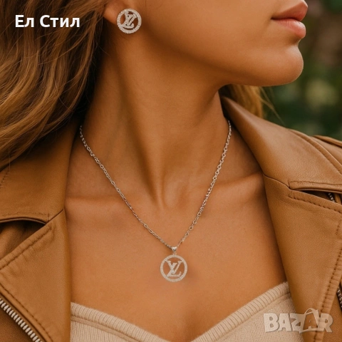 Изискан комплект бижута - Колие с обеци, снимка 2 - Колиета, медальони, синджири - 53930361