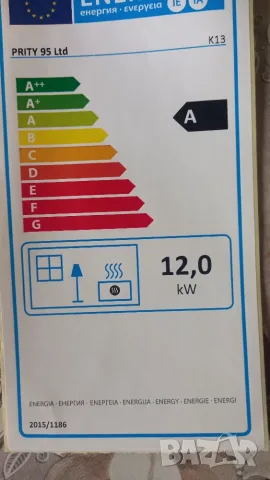 Камина PRiTi 12kw без водна риза, снимка 5 - Печки, фурни - 56138343