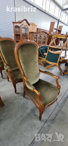 Барокови кресла с плюш Германия-ОБЯВЕНАТА ЦЕНА Е ЗА БРОЙ!, снимка 5 - Столове - 35014397