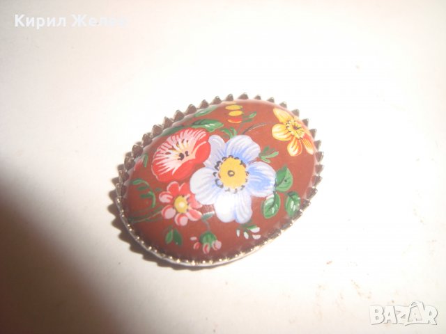 РИСУВАНА РЕТРО АРТ АПЛИКАЦИЯ БРОШКА ВИНТИДЖ 14492, снимка 5 - Други - 30568659