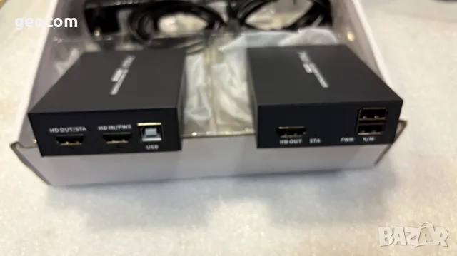 PWay HDMI KVM Extender 100/150m over LAN RJ-45 (Нов, пълен комлект), снимка 3 - Мрежови адаптери - 49313652