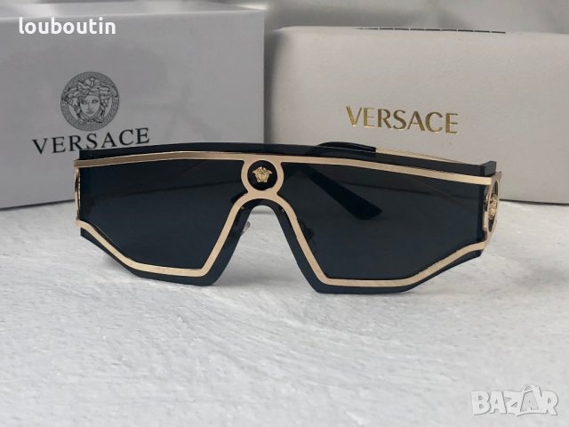 Versace 2023 дамски мъжки слънчеви очила маска черни кафяви прочрачни, снимка 9 - Слънчеви и диоптрични очила - 39842328