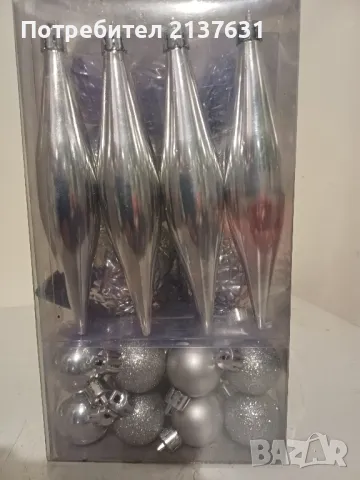 НОВ ! Комплект - 50 броя УКРАСИ / ИГРАЧКИ за ЕЛХА , снимка 3 - Други стоки за дома - 48340897