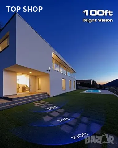 Нови 2бр. камери за сигурност/Нощно виждане видеонаблюдение сигурност, снимка 6 - Аналогови камери - 49919342