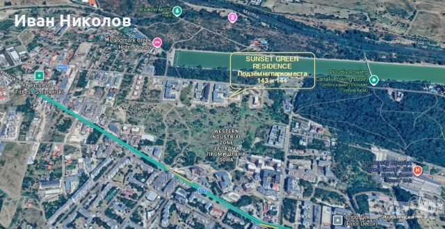 Под наем две подземни паркоместа в Sunset Green Residence, Гребна База, Пловдив., снимка 2 - Гаражи и паркоместа - 54084512