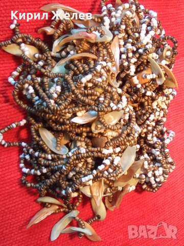 РАЗКОШНА МЪНИСТЕНА АР НУВО СЕДЕФЕНА ОГЪРЛИЦА с ХИЛЯДИ МЪНИСТА ХЕНД МЕЙД ЛЕТЕН НАКИТ 27056 