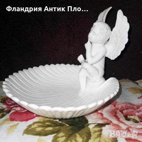 Бяла порцеланова бижутерка "Ангел" , снимка 3 - Декорация за дома - 33774595