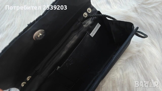 Дамска чанта клъч черен сатен с камъни  , снимка 13 - Чанти - 53919203