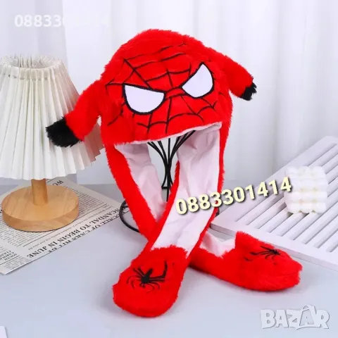 Плюшена Шапка Спайдърмен Спайдермен , снимка 2 - Шапки - 47407634