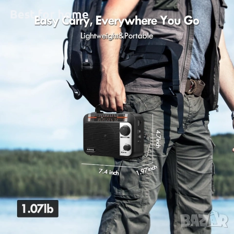    Преносима радиостанция , снимка 7 - Радиокасетофони, транзистори - 51585875