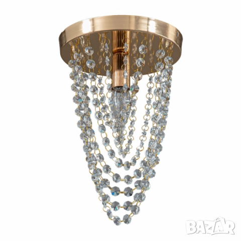 Луксозен плафон с кристали – впечатляващ светлинен ефект дори в малки помещения, снимка 2 - Друга електроника - 51947530