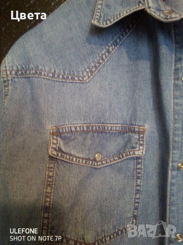 Дънкова риза, снимка 2 - Ризи - 36959089