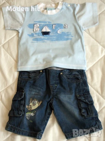 12-18 м./86 см. за момче H&M, Marks&Spenser, C&A, Vertbaudet, Looney Tunes, снимка 4 - Бебешки дънки - 50897120