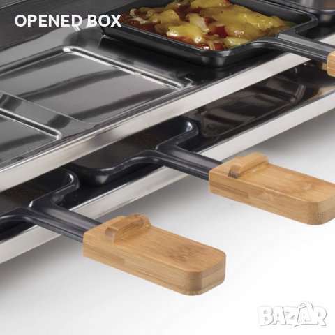 Скара Princess 01.162910.02.001 Raclette Pure 8-UK, бамбук, 1200 W, бамбук и черно, снимка 7 - Скари - 38066633