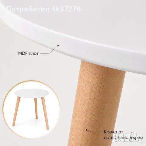 Кръгла холна масичка, снимка 7 - Маси - 55903703