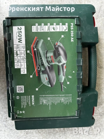 Виброшлайф Bosch PSS 250 AE + оригинален куфар и комплект шкурки Dexter, снимка 8 - Полирмашини - 56086322