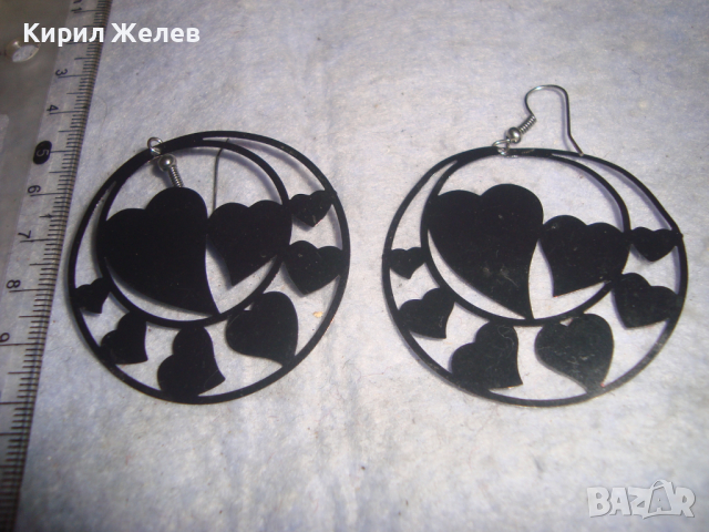 СЪРЦЕВИДНИ МЕТАЛНИ СТИЛНИ ВЕЧЕРНИ АРТ ОБЕЦИ 6199, снимка 3 - Обеци - 36477089
