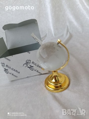 Глобус, стъклен , рядък сувенир, снимка 7 - Арт сувенири - 37477839