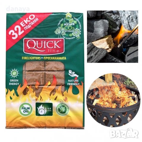 1533 Еко подпалки за барбекю 32 броя разпалки