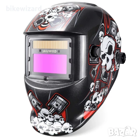 JALUWELD Автоматична заваръчна каска със соларна енергия и автоматично затъмняване НОВА