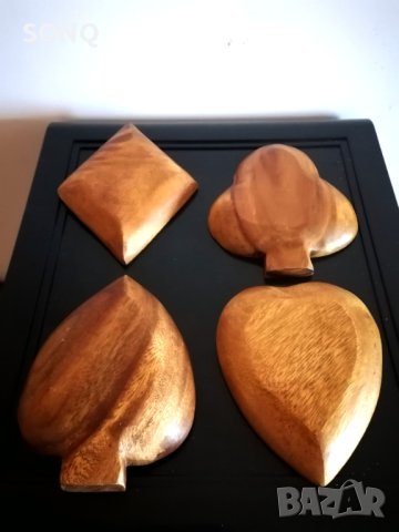 Прекрасни Дървени Фруктиерки Със Седеф-Цветовете На Картите, снимка 6 - Антикварни и старинни предмети - 40730888