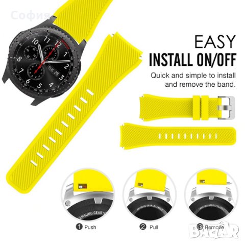 Каишка за Smart Wach Samsung Galaxy watch 22mm/Frontier/Huawei GT 2 pro/ active 2 и др. НАЛИЧНО!!! , снимка 10 - Смарт гривни - 31321695