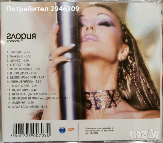 Глория - Крепост(2003), снимка 4 - CD дискове - 49650744