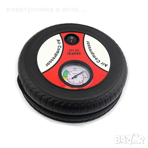 Компресор за гуми за кола, 260 PSI, 12 V , снимка 3 - Вулканизатор, баланс на гуми - 53350226