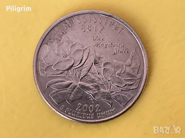 САЩ 25 цента 2002 г. (Р), Mississippi.