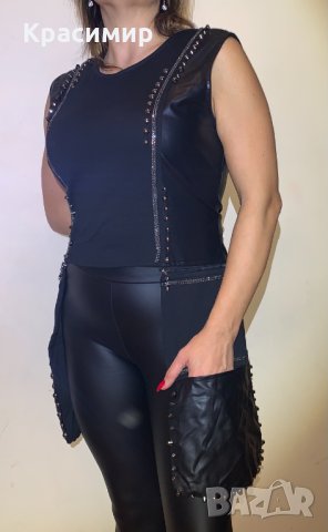 Туника еластична от Кожа от две части