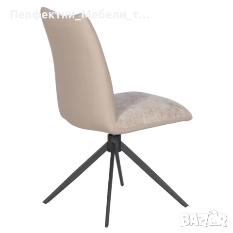 Промоция на трапезен стол въртяща се седалка-дамаска с еко кожа-крем,лате,сив,, снимка 2 - Столове - 48991153