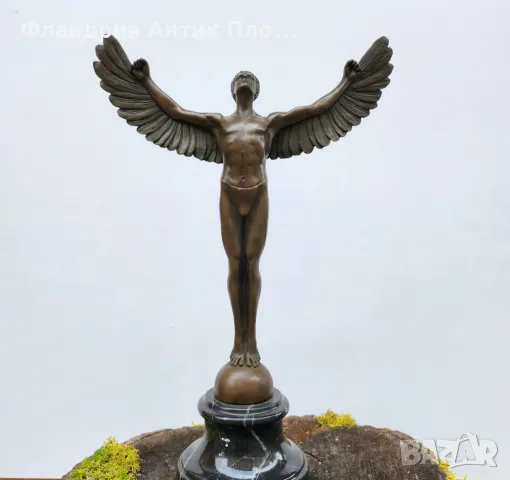 Бронзова статуетка - Икар , снимка 2 - Статуетки - 41263303