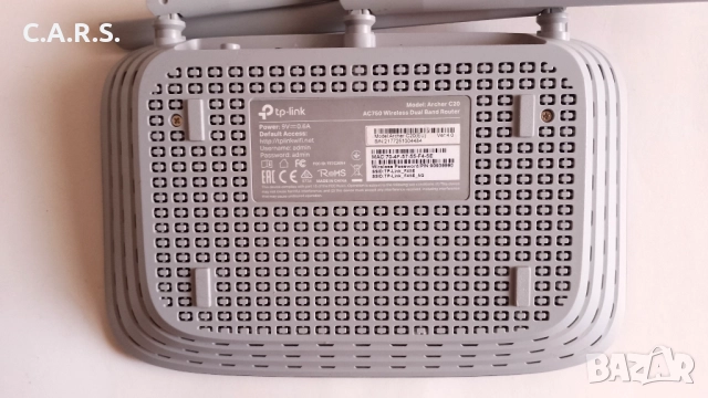 TP-Link AC750 Dual Band Router Archer (C20) v5.0, снимка 4 - Рутери - 52350317