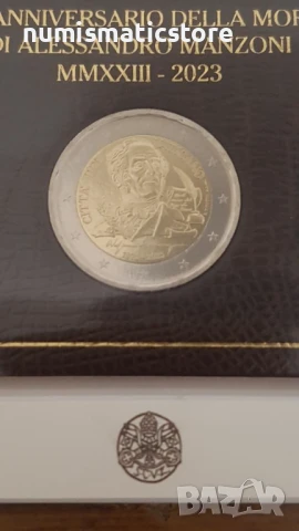 Ватикана 2023 – 2 евро - 150 години от смъртта на Алесандро Манцони BU, снимка 3 - Нумизматика и бонистика - 50476609