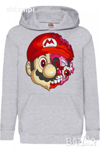 Детски Суитчър/Суитшърт Mario Zombie 5,Super Mario,Игра,Подарък,Изненада,Забавление,Рожден Ден, снимка 2 - Детски анцузи и суичери - 38360386
