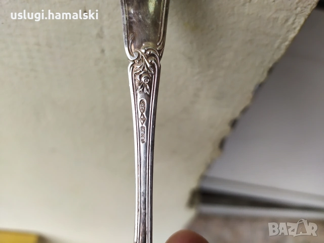 Сребърна руска лъжичка 26 грама, снимка 3 - Антикварни и старинни предмети - 53923918