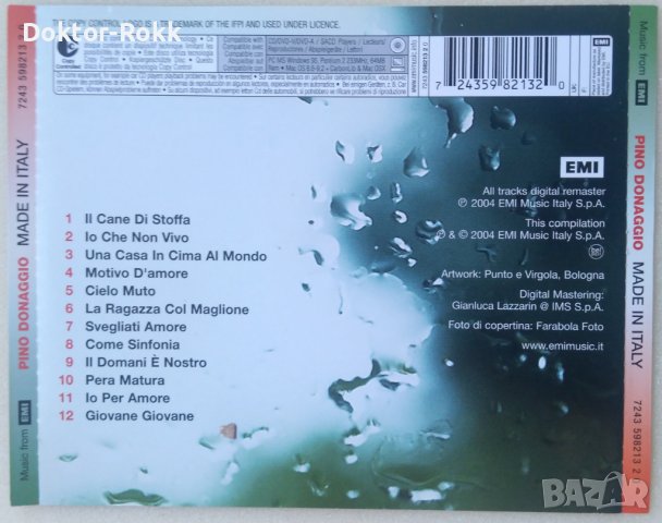  Pino Donaggio – Made In Italy (2004, CD), снимка 4 - CD дискове - 36965707