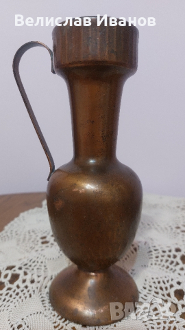 Стара медна вазичка/каничка в отлично състояние., снимка 5 - Антикварни и старинни предмети - 44816480