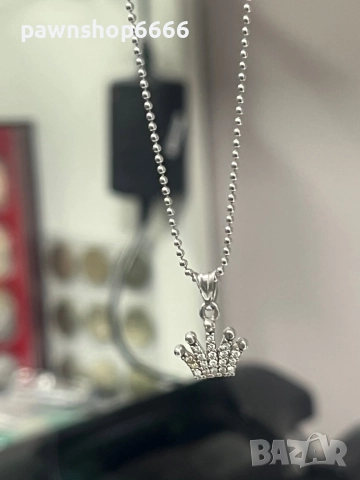 Сребърно синджирче с висулка 925, снимка 2 - Колиета, медальони, синджири - 52322168