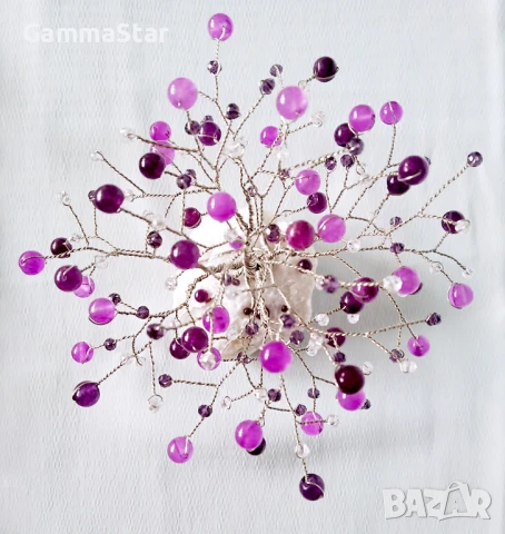 Дръвчета с полускъпоценни камъни с реалистична форма/ Идея за подарък , снимка 3 - Декорация за дома - 43446234