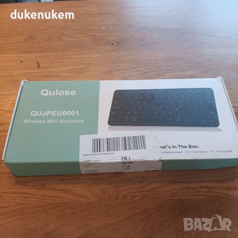 Мини безжична Bluetooth клавиатура AZERTY – френска подредба, USB-C, черна, снимка 11 - Клавиатури и мишки - 53382138