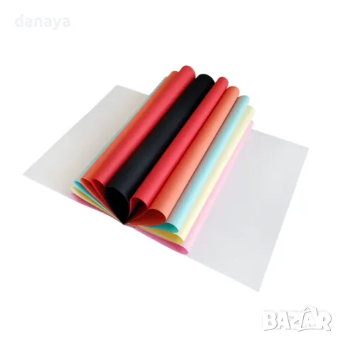 5838 Цветни листи за апликиране и творчество, 12 листа, 6 цвята, снимка 3 - Ученически пособия, канцеларски материали - 49919612