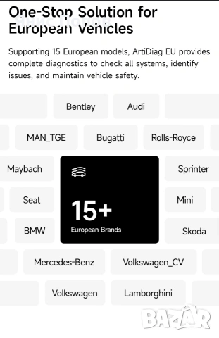 Topdon Artidiag EU, уред за професионалена авто диагностика , снимка 3 - Други инструменти - 53146729
