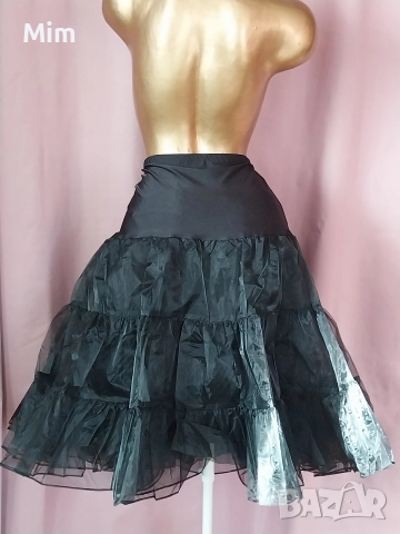  Резервирани 2XL Черна/Винтидж/ пола силно разкроена , снимка 6 - Поли - 52960554